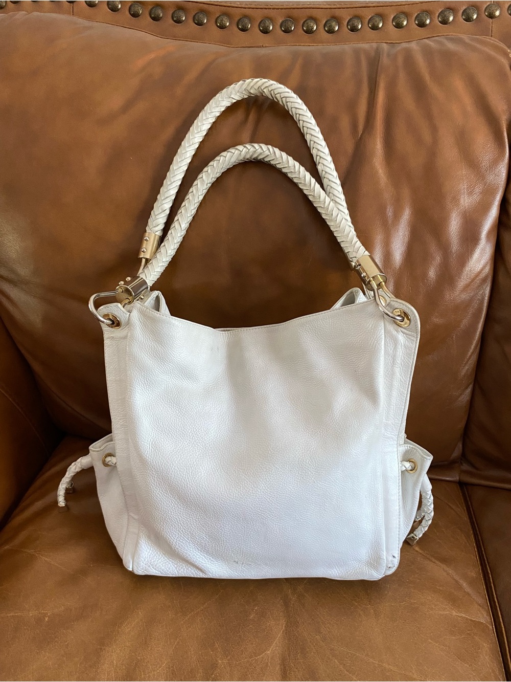 MICHAEL KORS Skorpios White Purse Handbag